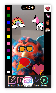 QtStickerCam in game