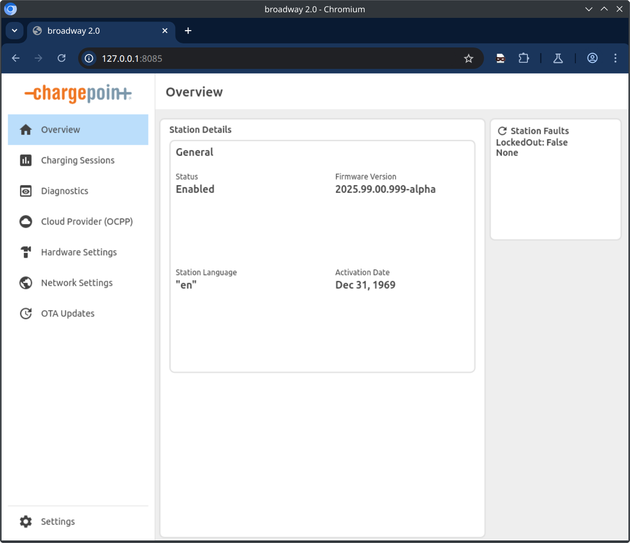 ChargePoint On-Device Config Portal Desktop